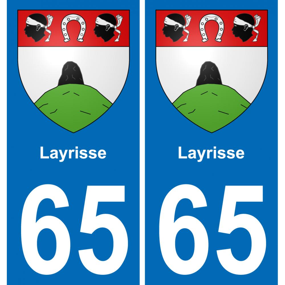 65 Layrisse sticker plate registration city