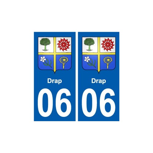 06 Drap ville sticker autocollant plaque