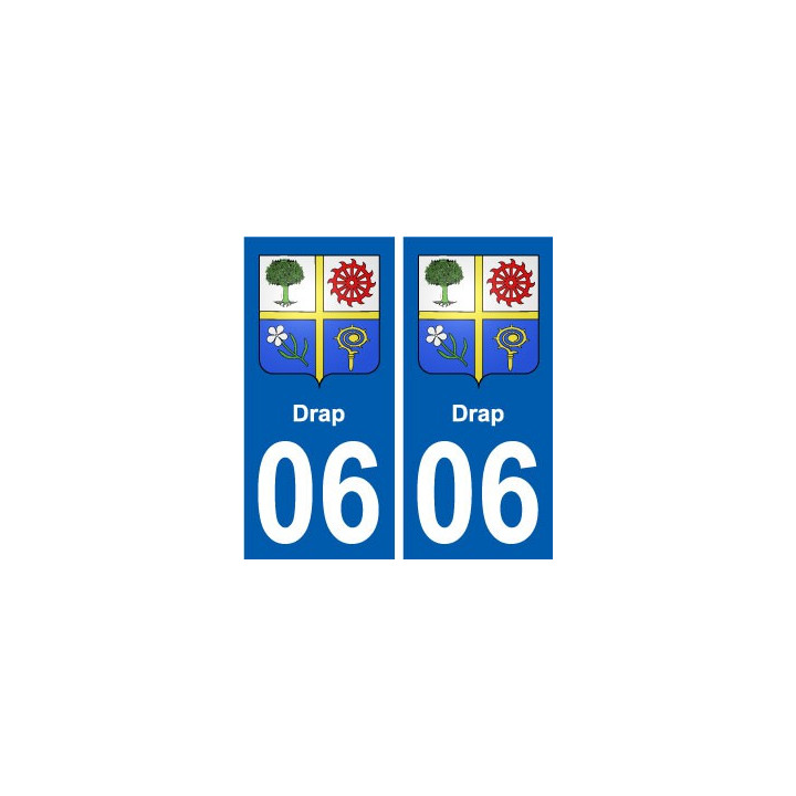 06 Drap ville sticker autocollant plaque