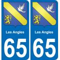 65 Pau autocollant sticker plaque immatriculation auto ville