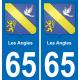 65 Les Angles sticker plate registration city