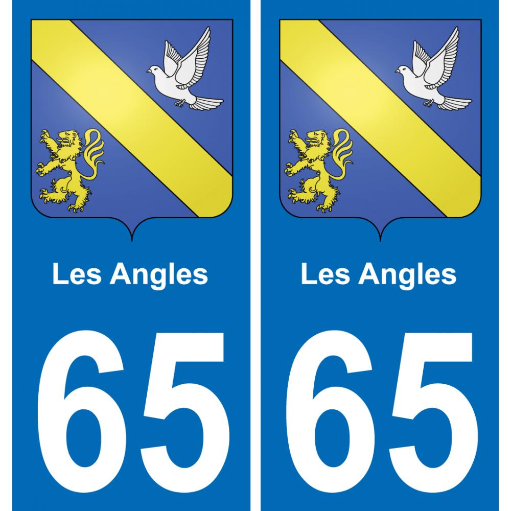 65 Pau autocollant sticker plaque immatriculation auto ville