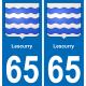 65 Pau autocollant sticker plaque immatriculation auto ville