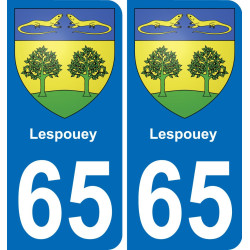 65 Lespouey-aufkleber plakette ez stadt