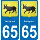 65 Pau autocollant sticker plaque immatriculation auto ville
