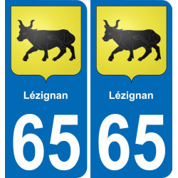 65 Lézignan-aufkleber plakette ez stadt