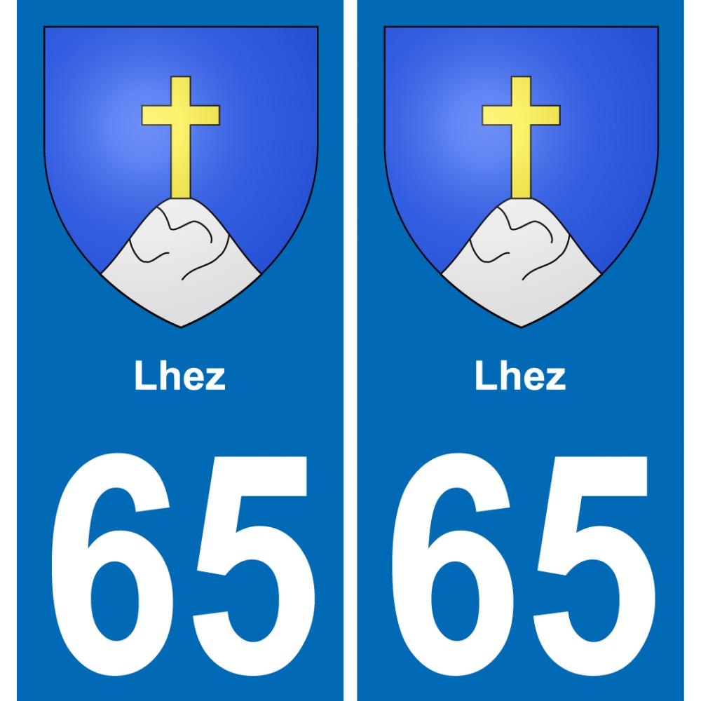 65 Lhez sticker plate registration city