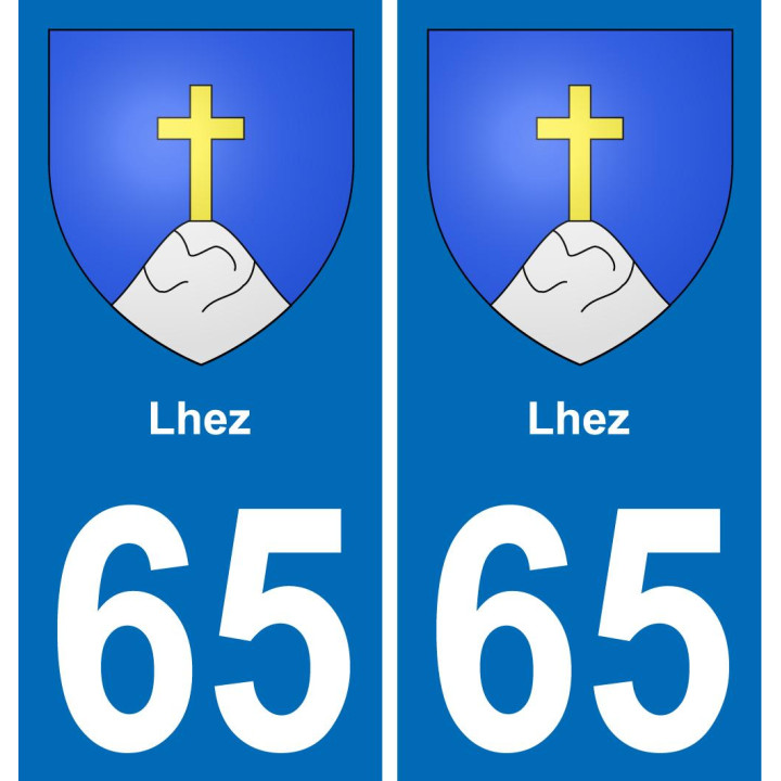 65 Lhez placa etiqueta de registro de la ciudad
