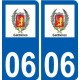 06 Gattières logo ville sticker autocollant plaque