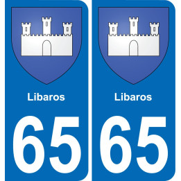 65 Libaros sticker plate registration city