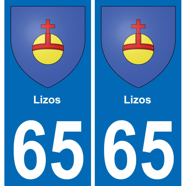 65 Lizos sticker plate registration city