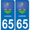 65 Lombrès adesivo piastra di registrazione city