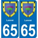 65 Pau autocollant sticker plaque immatriculation auto ville