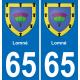 65 Lomné sticker plate registration city