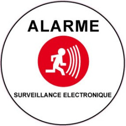 Autocollant alarme sous vidéo surveillance électronique
