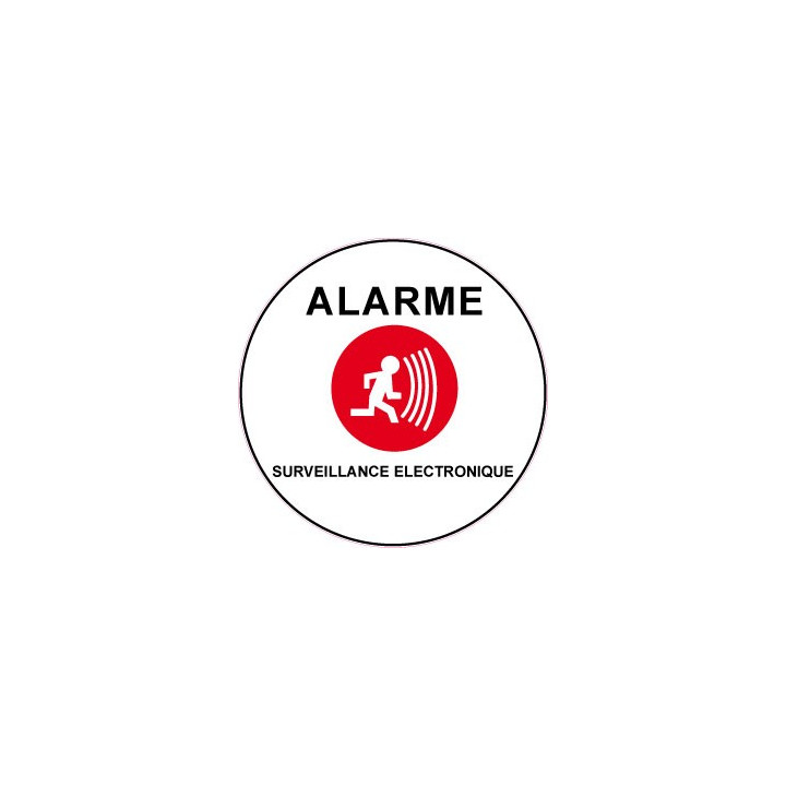 Autocollant alarme sous vidéo surveillance électronique