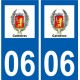 06 Gattières logo ville sticker autocollant plaque