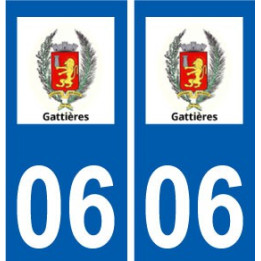 06 Gattières logo ville sticker autocollant plaque