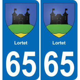 65 Lortet placa etiqueta de registro de la ciudad