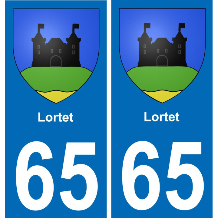 65 Lortet sticker plate registration city
