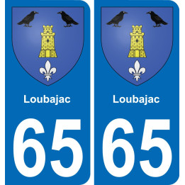 65 Loubajac-aufkleber plakette ez stadt