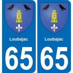 65 Loubajac-aufkleber plakette ez stadt