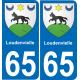 65 Loudenvielle sticker plate registration city