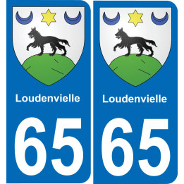 65 Loudenvielle sticker plate registration city