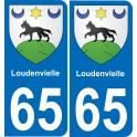 65 Loudenvielle sticker plate registration city