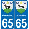 65 Pau autocollant sticker plaque immatriculation auto ville