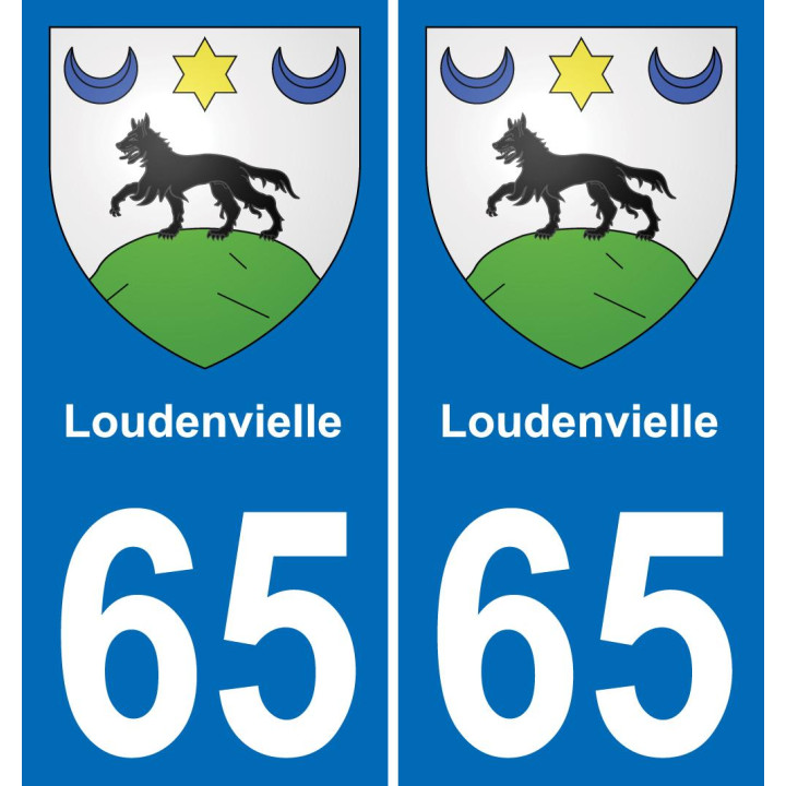 65 Loudenvielle sticker plate registration city