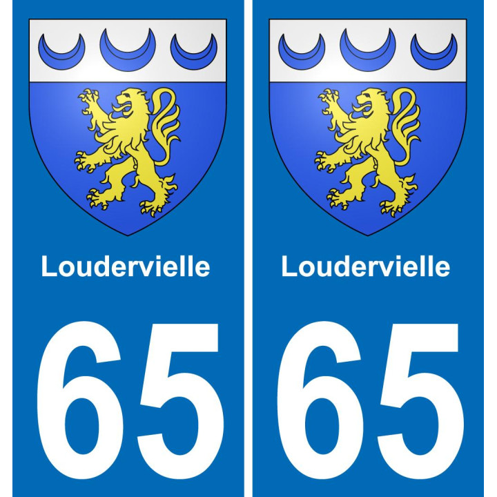 65 Loudervielle placa etiqueta de registro de la ciudad