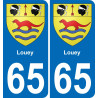 65 Louey-aufkleber plakette ez stadt
