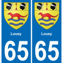 65 Louey placa etiqueta de registro de la ciudad
