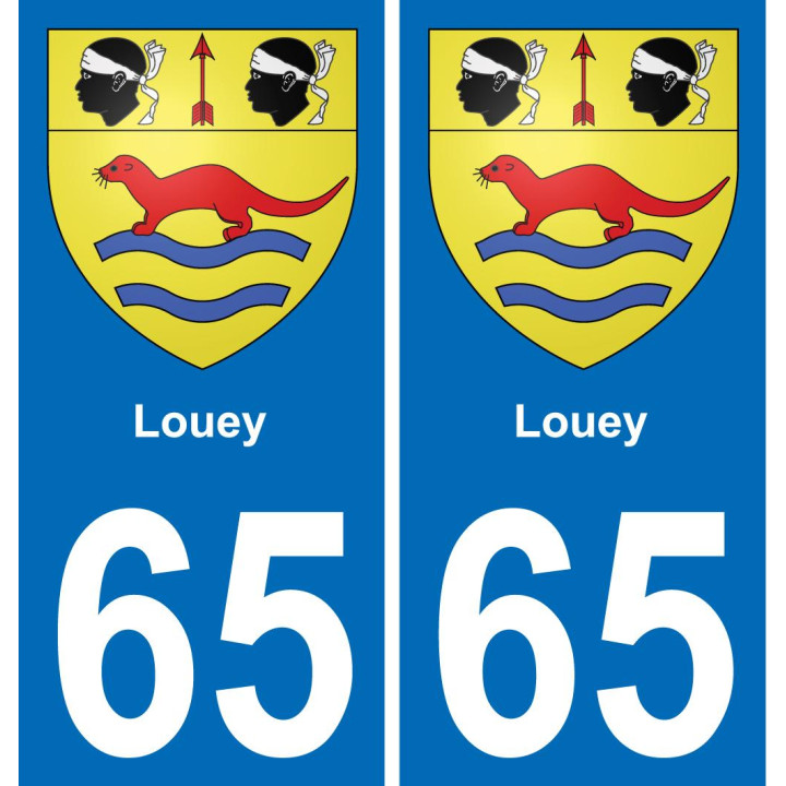 65 Louey sticker plate registration city