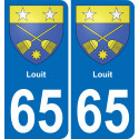 65 Louit-aufkleber plakette ez stadt