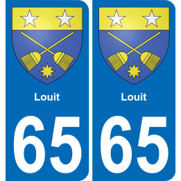 65 Louit placa etiqueta de registro de la ciudad