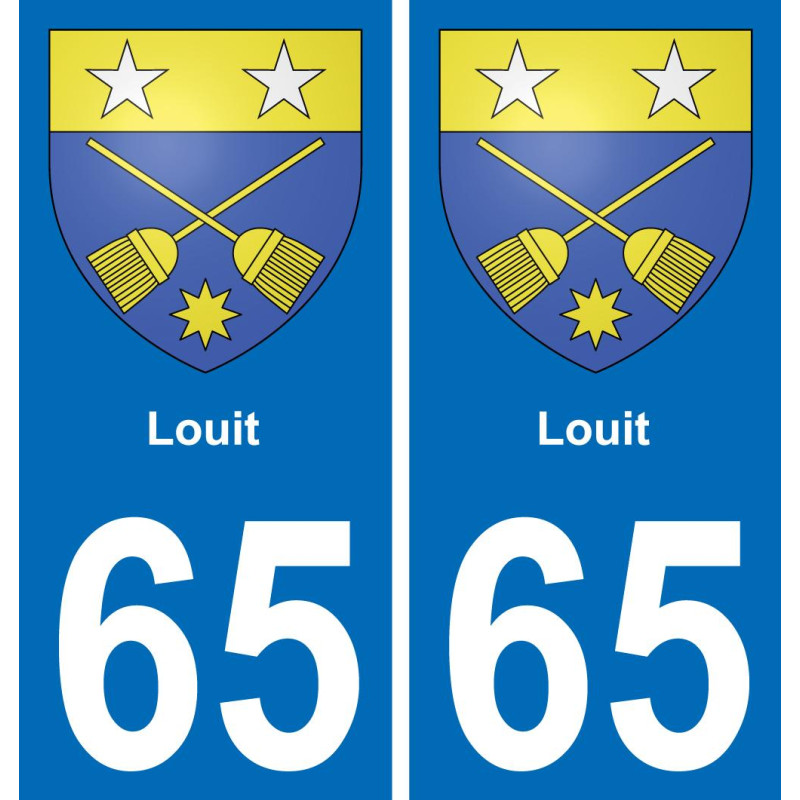65 Louit placa etiqueta de registro de la ciudad
