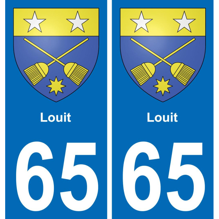 65 Louit placa etiqueta de registro de la ciudad