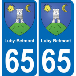65 Luby-Betmont placa etiqueta de registro de la ciudad