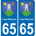 65 Pau autocollant sticker plaque immatriculation auto ville