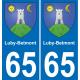 65 Luby-Betmont sticker plate registration city