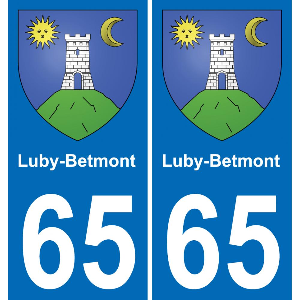 65 Luby-Betmont sticker plate registration city