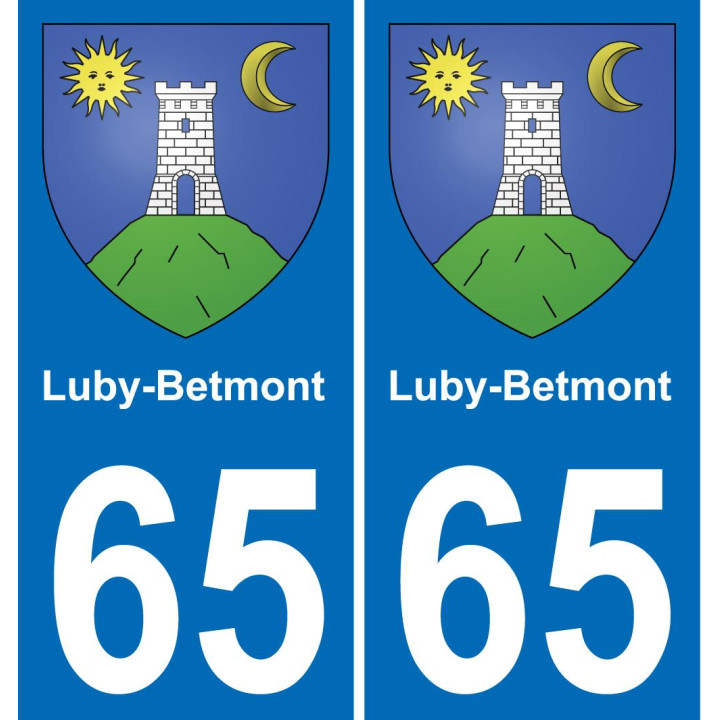 65 Luby-Betmont sticker plate registration city