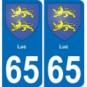 65 Pau autocollant sticker plaque immatriculation auto ville