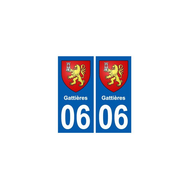 06 Gattières ville sticker autocollant plaque