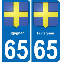 65 Lugagnan placa etiqueta de registro de la ciudad