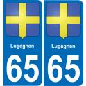 65 Pau autocollant sticker plaque immatriculation auto ville