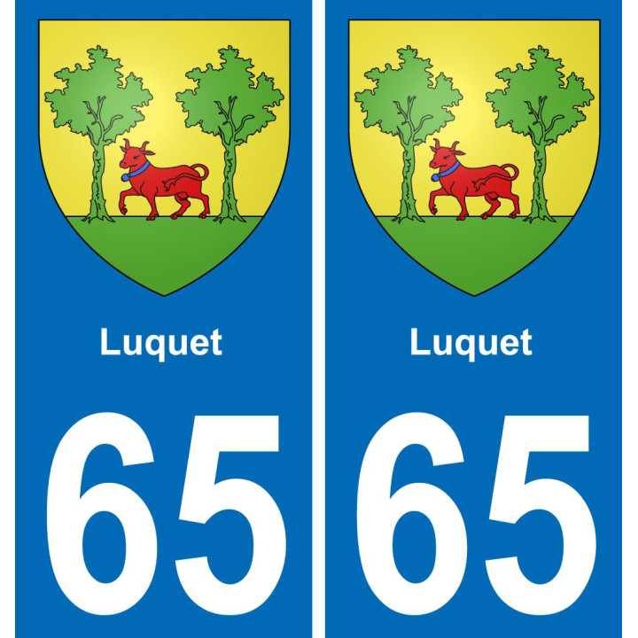 65 Luquet sticker plate registration city