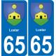 65 Pau autocollant sticker plaque immatriculation auto ville